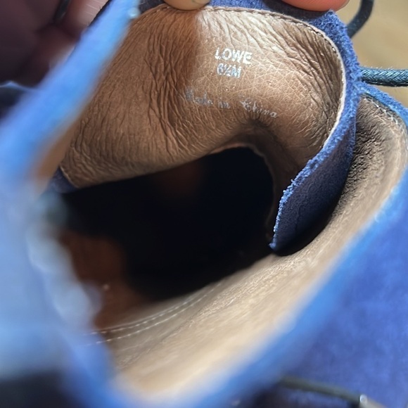 Donald J. Pliner Lowe Blue Suede Wedge Ankle Boots Size 6 1/2M - Picture 7 of 7